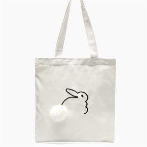 가벼운 여성 일러스트 에코백 천가방 A540 (아이보리