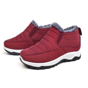 미끄럼방지 캐주얼 슈즈 키높이 방한 누빔 겨울 신발 여성털실신발