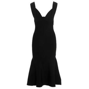 ROLAND MOURET 스트레치 니트 미디 드레스 RMRS23003MBLACK