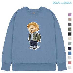 [폴앤폴] 댄디 곰돌이 남여공용 맨투맨