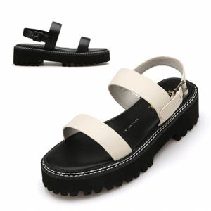 [미소페] 여성 스티치포인트 통굽샌들 012224717 5cm 2color