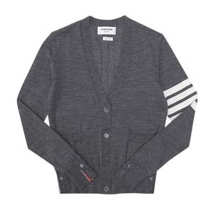 톰브라운 FKC334A Y1014 035 스트라이프 브이넥 여성 가디건