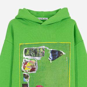 아크네스튜디오 후드 티 셔츠 스웨트셔츠 프린트 그린 FN WN SWEA000197