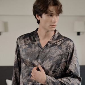 남자 카키브라운 이브닝 샤틴 실키터치 파자마 LMLIAST0330-KA