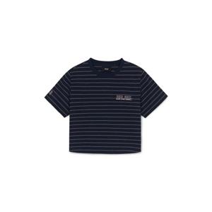 MLB  (3FTSV0353-43NYS) 여성 스트라이프 크롭 반팔 티셔츠