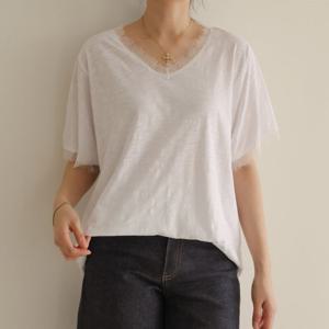 나야홍 / 아이우먼 에블린무지레이스티셔츠 WBU698M506 빅사이