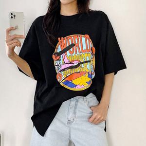 나야홍 / 아이우먼 지구비행그래픽티셔츠 LIU967M507 빅사이즈