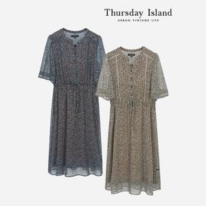 [Thursday Island] 브이넥 쉬폰 원피스 (T236MOP532W)