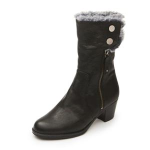 금강제화 르느와르 여성 RENBOC3906G1 5cm 버튼 털부츠 여성부츠  염소가죽