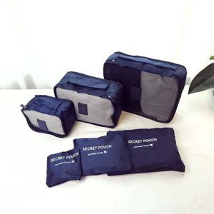 여행 캐리어 파우치 수납가방 6종세트 네이비 여행용파우치 캐리어수납세트 파우치 여행파우치 수납키트 캐리어수납파우치 파우치백 화장품파우치