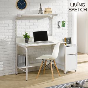 [리빙스케치] 국내제작 듀크 1000 WW 선반형 철제 책상[착불]컴퓨터 학생용 책상 다용도테이블