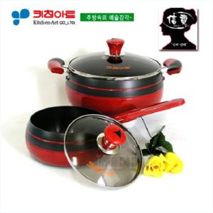 키친아트 신비(  )투톤경질냄비 2종A SET(18편+24양)