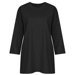 빅사이즈 국산 여성 슬럽면100 7부 티셔츠 DAI-WSH-1549-블랙