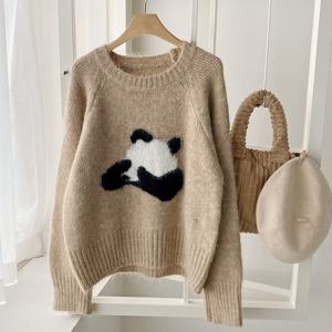 샵앤) FW 여성 팬더 나그랑 니트 티셔츠 DGB-WKN-4017-베이지