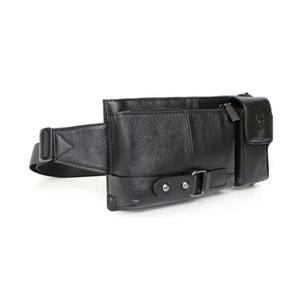 남성 고급 가죽 가방 데일리 허리 벨트 웨이스백 블랙