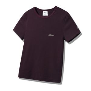 [지프]여성)  레터링 골지 반팔 티셔츠 JQ2TSF211