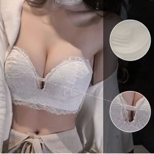 어니븐 레이스 웨딩 자세 브라탑 끈 탈착 브라렛