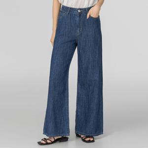 샵앤) 국산 여성 히든밴딩 데일리 시원한 데님 와이드 스판 청바지 ATT-WPT-4488-진청