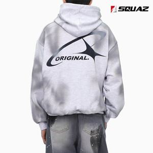 [스콰즈]스콰즈 남성 오버핏 후드티 캐주얼 프린팅 후드 SMOR060