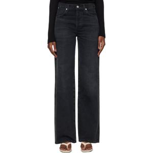 25 FW 시티즌 오브 휴머니티 여성 블랙 안니나 하이라이즈 와이드 핏 데님 진 251030F069036