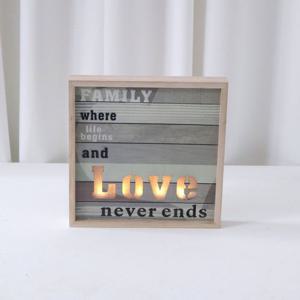 우드LED 레터링 액자 무드등 (러브) / 인테리어소품