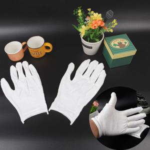 운전 장례식 결혼식 행사용 흰색 면장갑 2P 중형