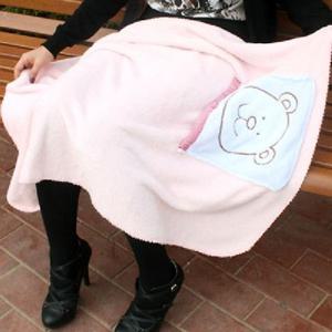 베이비베어 무릎담요 - 핑크베어