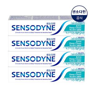 [센소다인] 엑스트라 딥클린 민감성 치약 120g x4개