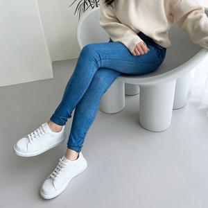 더블버튼 기모 데님 레깅스 SD-221107