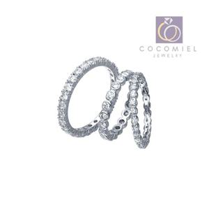 큐빅 레이어드링 EBS-R-18 은반지 실버링 반지 애