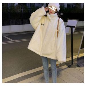 여성후리스흰색 1P 오버핏 여자 따뜻한 겨울 푸리스