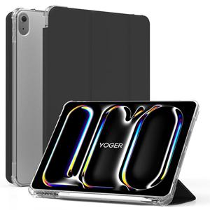반투명 케이스 애플펜슬 수납 스마트 커버 블랙, 아이패드 에어 27.6cm(11인치) M3 7세대
