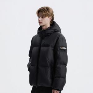 N254UDW971 에이라 후디 구스다운 점퍼 BLACK