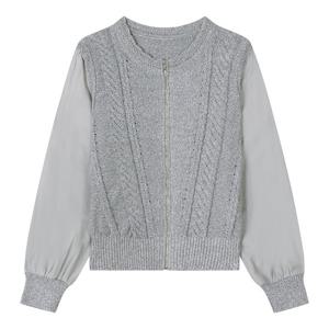 [베스띠벨리]배색 슬리브 니트 집업 가디건 BJCCI2961