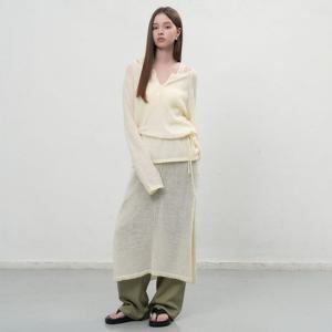 WOMAN 울 시스루 레이어드 원피스 [CREAM] / WBE3L15501