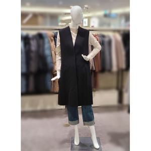 [트리아나]MARIO소고 브이넥울캐시미어 혼방롱조끼TI4VA50