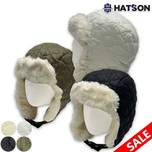 [햇츠온]여성 겨울 누빔 트루퍼햇 귀마개 방한 모자 H34-409