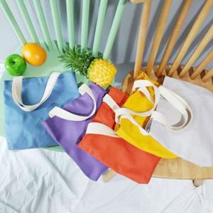 데일리 미니 토트백 무지 손잡이 컬러 에코백