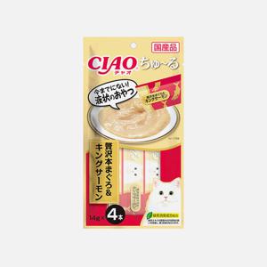 이나바 챠오 츄르 혼마구로&킹연어 56g (SC-100) 고양이 간식