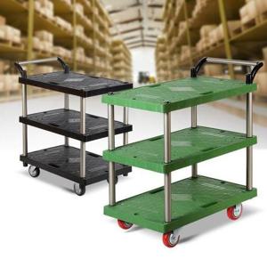 플라스틱 무빙웨건 주방트롤리 대차3단 이동식카트 중