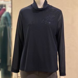 [벨리시앙]비즈 장식 터틀넥 블라우스(3color) BL4333