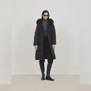 [쥬크]슬림핏 폭스퍼 구스 롱패딩(Z244PSG181)