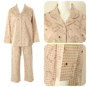 [비너스]여성잠옷 순면 부드러운 실켓면 곰나염 파자마 VPA4471W