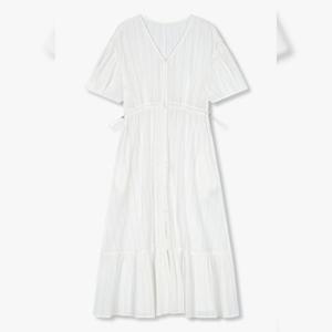 숏 슬리브 브이넥 셔츠 원피스7155237201