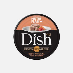 [12개 세트] 뉴트리플랜 디쉬 흰살참치&연어 85g