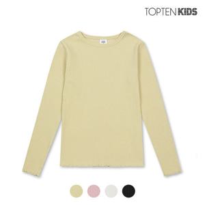 [탑텐키즈][탑텐키즈] 여아 골지 9부 티셔츠_MKC3TS2101