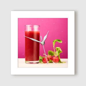 아트박스/꾸밈 it477-과일쥬스_미니액자벽시계