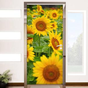 아트박스/꾸밈 ie493-비내리는해바라기꽃밭_현관문시트지