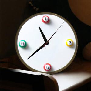아트박스/꾸밈 nf075-LED시계액자25R_동글동글당구공