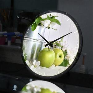 아트박스/꾸밈 nf040-LED시계액자35R_풍수풋사과와꽃